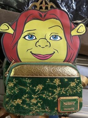 Loungefly x Shrek Princess Fiona Green Velvet Mini Backpack